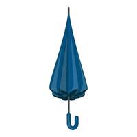 graphic of a closed umbrella in a vibrant blue color, isolated on white background vector