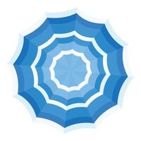 Abstract blue geometric umbrella illustration vector