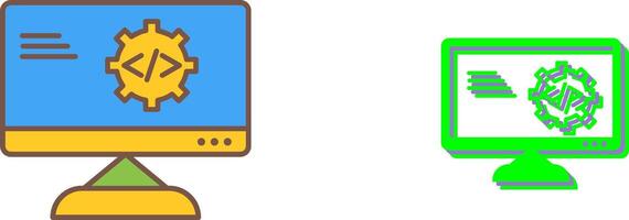 Unique Code Optimization Icon Design vector