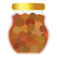 illustration of colorful candies in a glass jar vector