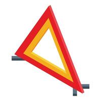 Red and yellow impossible triangle illusion vector