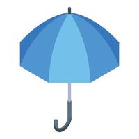 Simple and colorful illustration of a blue umbrella, ideal for design elements vector