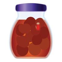 Cartoon illustration of a jar of jam vector