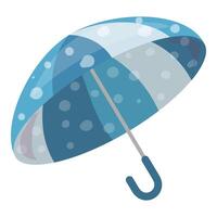 Blue polka dot umbrella illustration vector