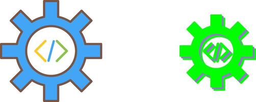Unique Code Optimization Icon Design vector