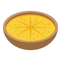 Vibrant illustration of a zesty lemon tart with a star design, perfect for dessert menus vector