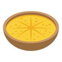 Vibrant illustration of a zesty lemon tart with a star design, perfect for dessert menus vector