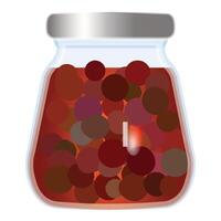 Cartoon illustration of colorful candies in a jar vector