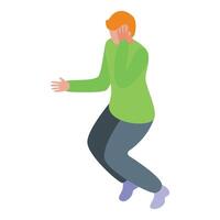 Man dancing alone cartoon illustration vector