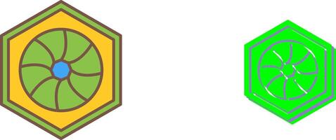 Unique Hexagonal Diaphram Icon Design vector