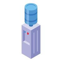 3d isometric illustration of a modern water dispenser for office or home use vector