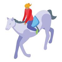 Female equestrian riding a horse illustration vector