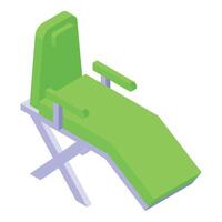 Isometric green dentist chair illustration vector