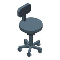 Isometric office chair on white background vector