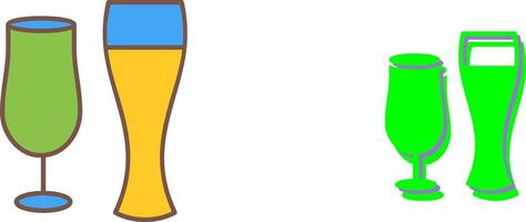 Unique Beer Glasses Icon Design vector