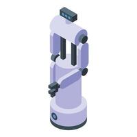 Isometric view of a modern robotic arm, ideal for technology and automation concepts vector