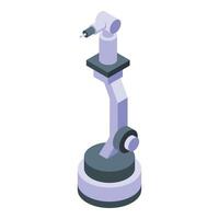 Isometric industrial robot arm illustration vector