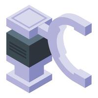 3d isometric icon of a judicial gavel, symbolizing law, justice, and authority vector
