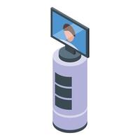 Isometric webcam on tripod illustration vector