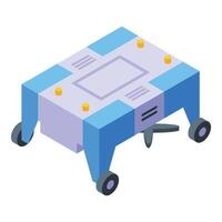 Isometric illustration of modern robotic platform vector