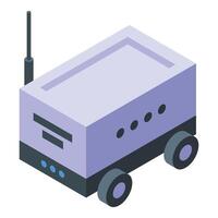 Isometric illustration of a remotecontrolled robot vector