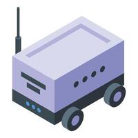 Isometric illustration of a remotecontrolled robot vector