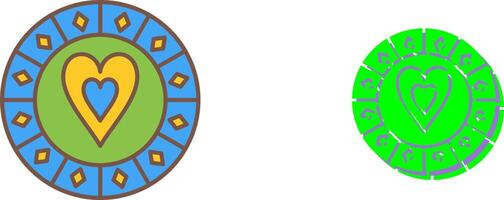 Heart Chip Icon Design vector