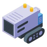 Isometric illustration of a compact generator vector