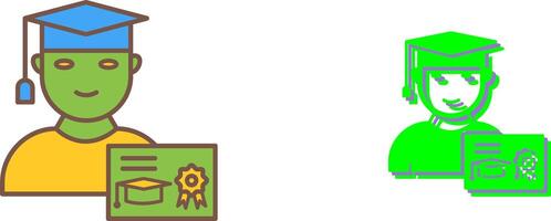 Unique Receiving Degree Icon Design vector