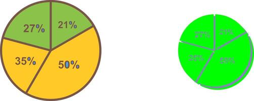 Pie Chart Icon Design vector