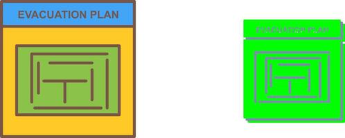Evacuation Plan Icon Design vector