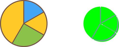 Pie Chart Icon Design vector