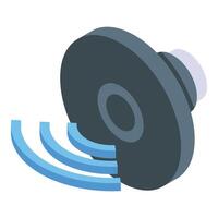 Flat design wireless speaker icon vector