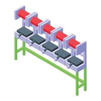 Isometric industrial conveyor belt illustration vector