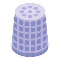 Isometric thimble icon on white background vector