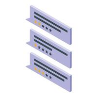 3d illustration of star rating system vector