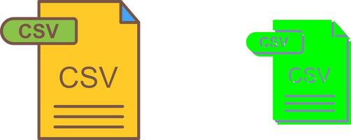 CSV Icon Design vector