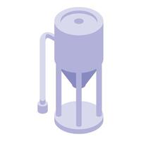 Isometric illustration of a purple french press coffee maker vector