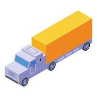 Isometric delivery truck illustration vector