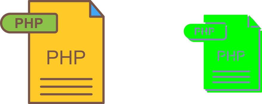 PHP Icon Design vector