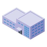 Isometric industrial warehouse building illustration vector