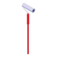 Isometric paint roller on a handle vector