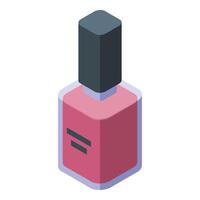 Isometric nail polish bottle illustration vector