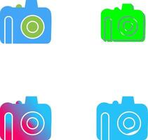 Unique DSLR Camera Icon Design vector