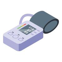 Digital blood pressure monitor illustration vector