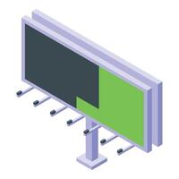 gráfico de un isométrica 3d cartelera para publicidad Bosquejo diseños vector