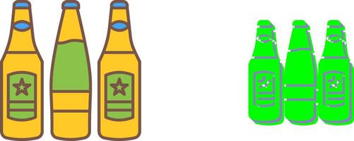 cerveza botellas icono diseño vector