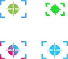 Unique Focus Horizontal Icon Design vector
