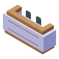 Isometric electronic component dip switch vector