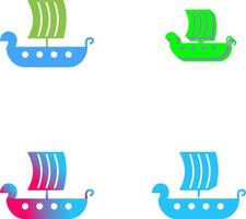 Viking Ship Icon Design vector